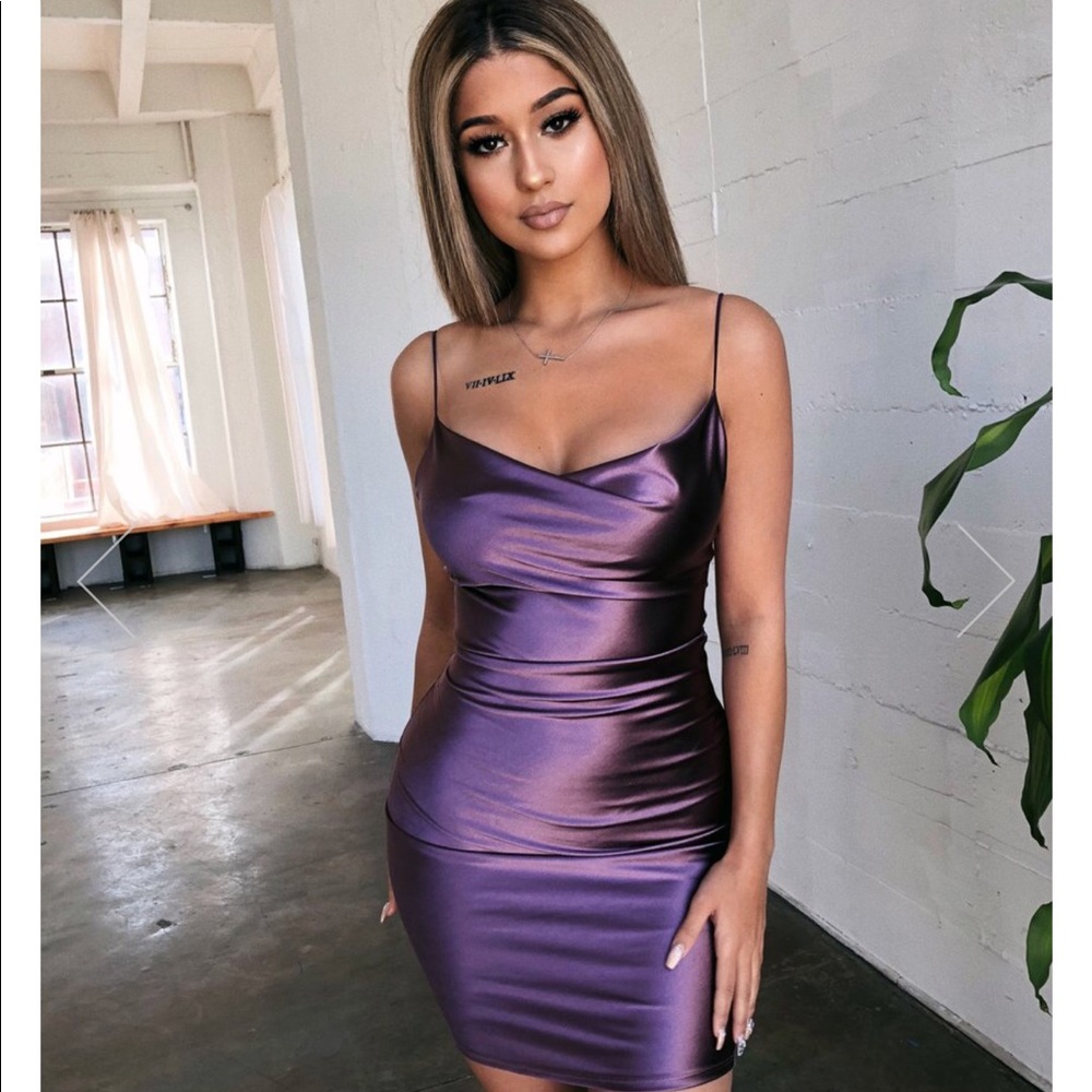 “Jackie Satin Dress” from ootdfash